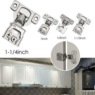 Bisagras solapadas con cierre suave de 6 vías compactas ocultas para armarios de cocina brazo corto- Bisagra Bisagra silenciosa Amortiguador de puerta de armario
