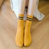 College Style Striped Women Socks Solid Black White Long Sock For Women Japanese Kawaii Cute Harajuku Vintage Streetwear Leg Sox