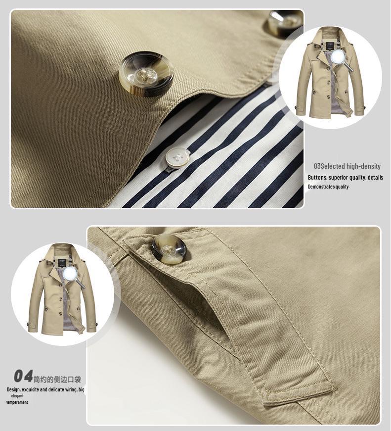 2026 Autumn/Winter Men's Casual Washed Cotton Windbreaker Jacket