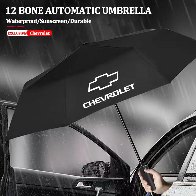 AABHL1 Car Automatic Umbrella Portable Folding Auto Logo Accessorie For Chevrolet Spark Captiva Cruze Tracker Epica Optra SS Z71 Groove
