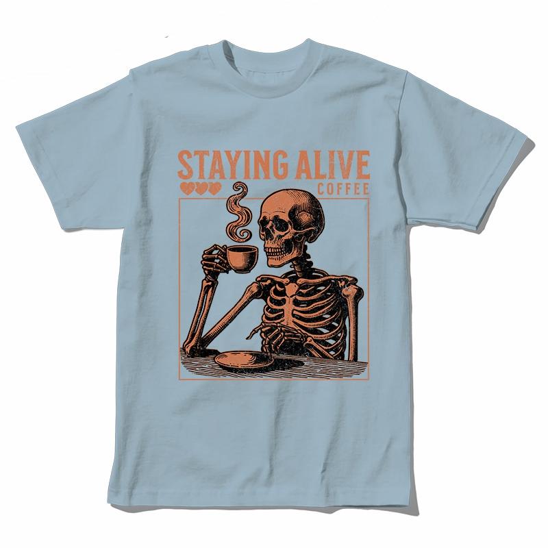 Coolmind U0020-T2 Skull Exclusive Graphic Men Tshirt Big Size Cool T Shirt Men Unisex Tee Shirts Tops