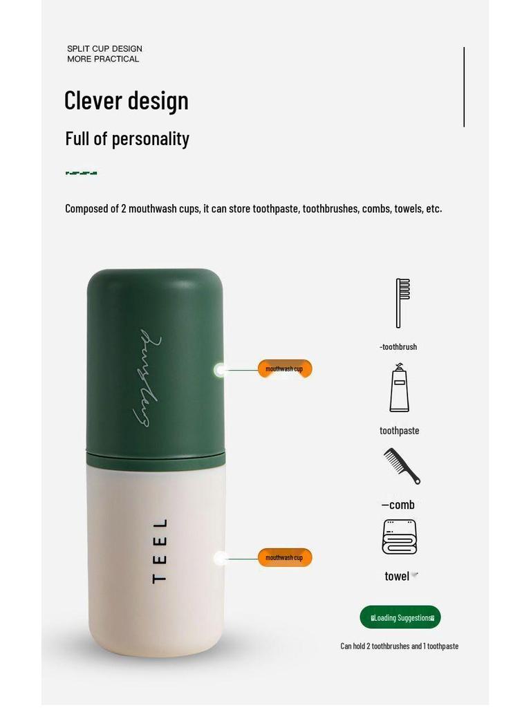 Travel Wash Cup & Toothbrush Storage Set