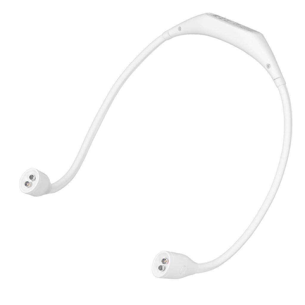 Neck Light USB Rechargeable 3 Brightness Levels 360 degrees  Flexible LED Neck Reading Lamp for Running RepairingWhite