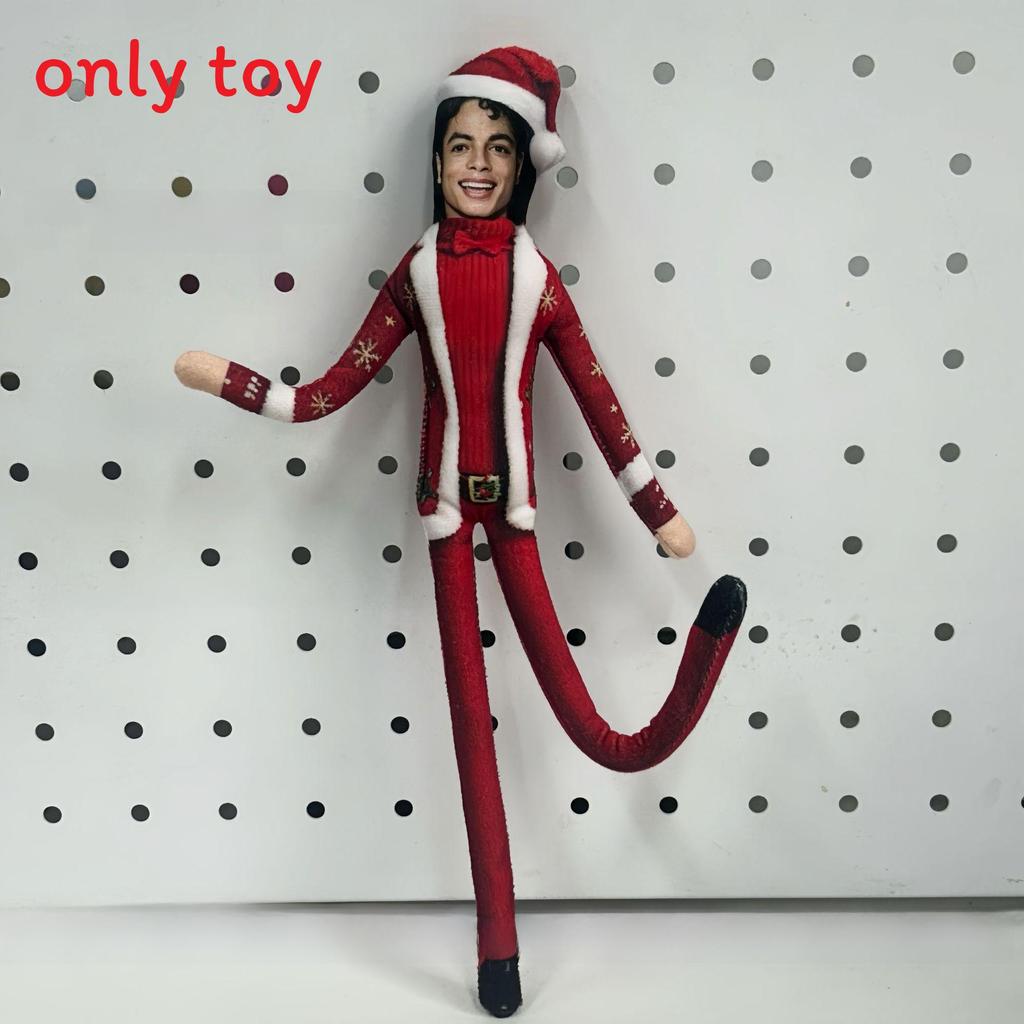 Michael Jackson Christmas Collection Plush Figure With Wire Frame For Festive Decoration