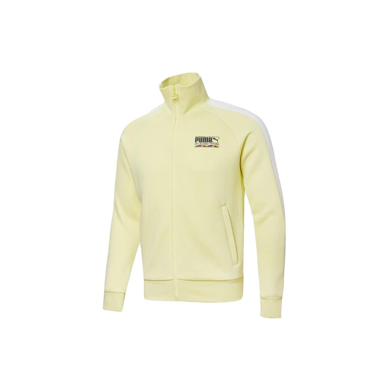 PUMA Sports Track Jacket Yellow Blue Men s 531290-40 L