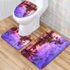 Landscape Bathroom Floor Mat Toilet Three-Piece Set