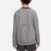 Nike Dri-Fit Letter Logo Printed Sports Casual Crewneck Sweatshirt Kids sweatshirt Gray DQ8813-032