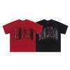 Magic Bear 2026 American Street Style Oversized T-Shirt Teen Boys Short Sleeve Round Neck Washed Distressed Cotton Tee