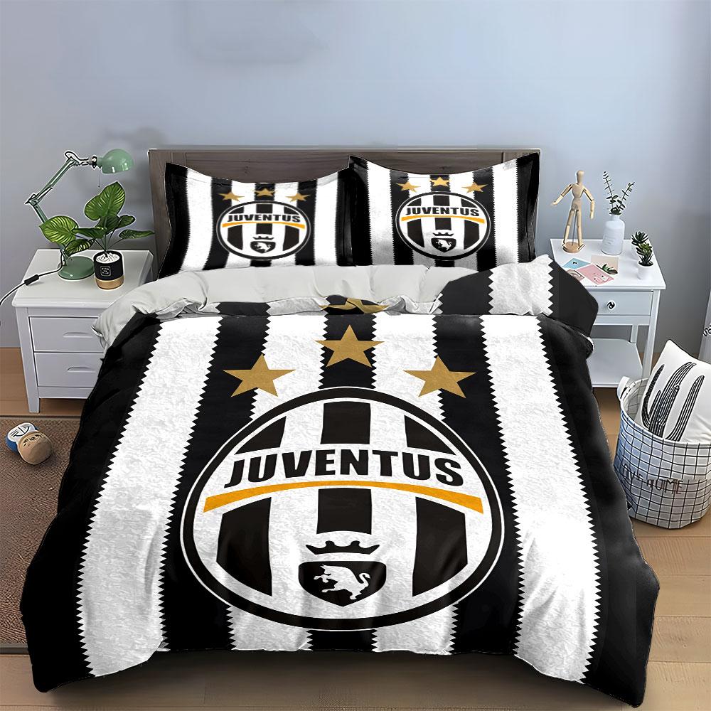 Juventus Logo Bedding Set Bedding Duvet Cover Set Duvet Cover Pillowcases (1 * Duvet Cover 2 * Pillowcases, Without Duvet Insert)