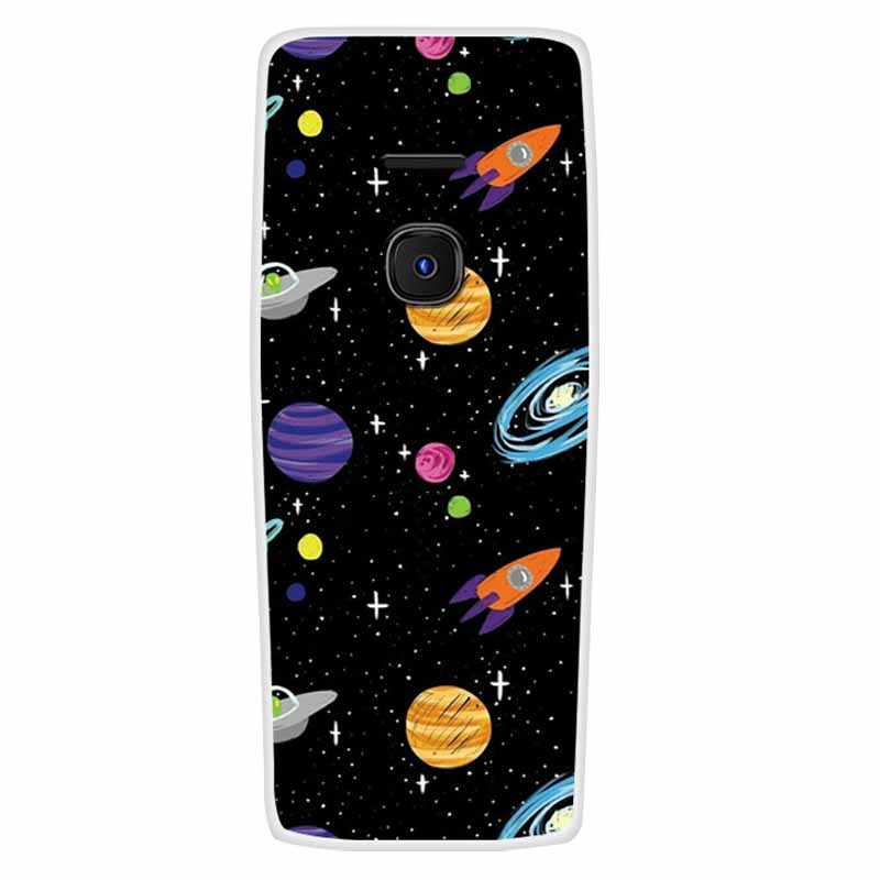 For Nokia 8210 4G Case Soft Silicone Space Landscape Covers for Nokia 6300 4G Cases Colorful Bumpers Cat Phone Protective Bags