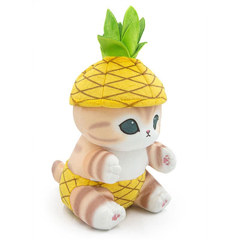 Peluche Ufficiale Gatto Squalo, Set Serie Frutta & Squalo, Bambole Peluche Morbide 25cm, Peluche Carini Regalo