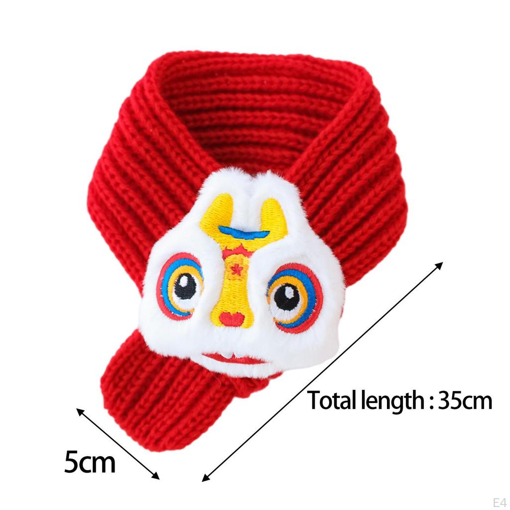 Cat Knitted Scarf Pet Year Accessories Supplies Washable Puppy Neck Warmer