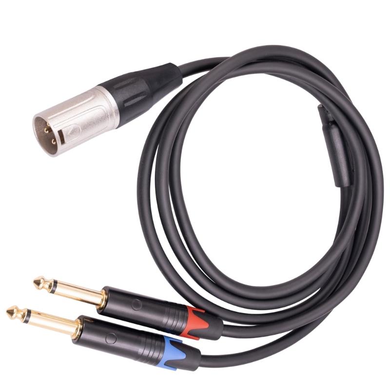 TRS 1/4 Inch To XLR Cable XLR 3-Pin Male To Dual Quarter Inch Male XLR To Jack 6.35mm TRS Signal Interconnect Cord