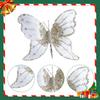 Butterfly Clip Christmas Ornament Glitter Decorative Collectible Artificial Butterfly for New Year Wedding Birthday Office