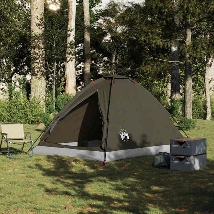 VidaXL 4-person Dome Camping Tent Brown Waterproof 4009637