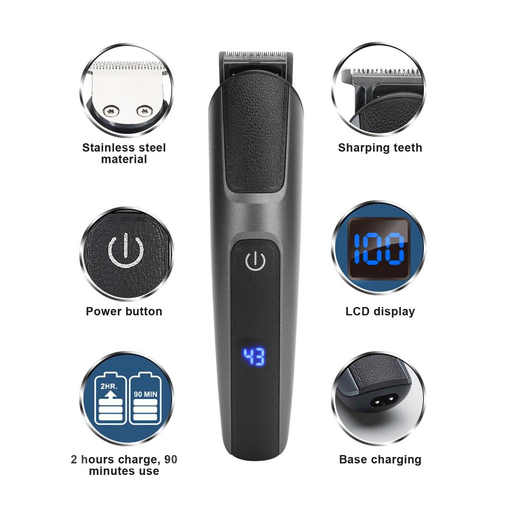 5 In 1 Hair Clipper Multifunctional Waterproof OilHead Rechargeable Electric Hair Maker