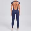 Women's European-American Hollow Back Peach Hip-Lifting Jumpsuit: Outdoor Casual Yoga & Fitness Wear