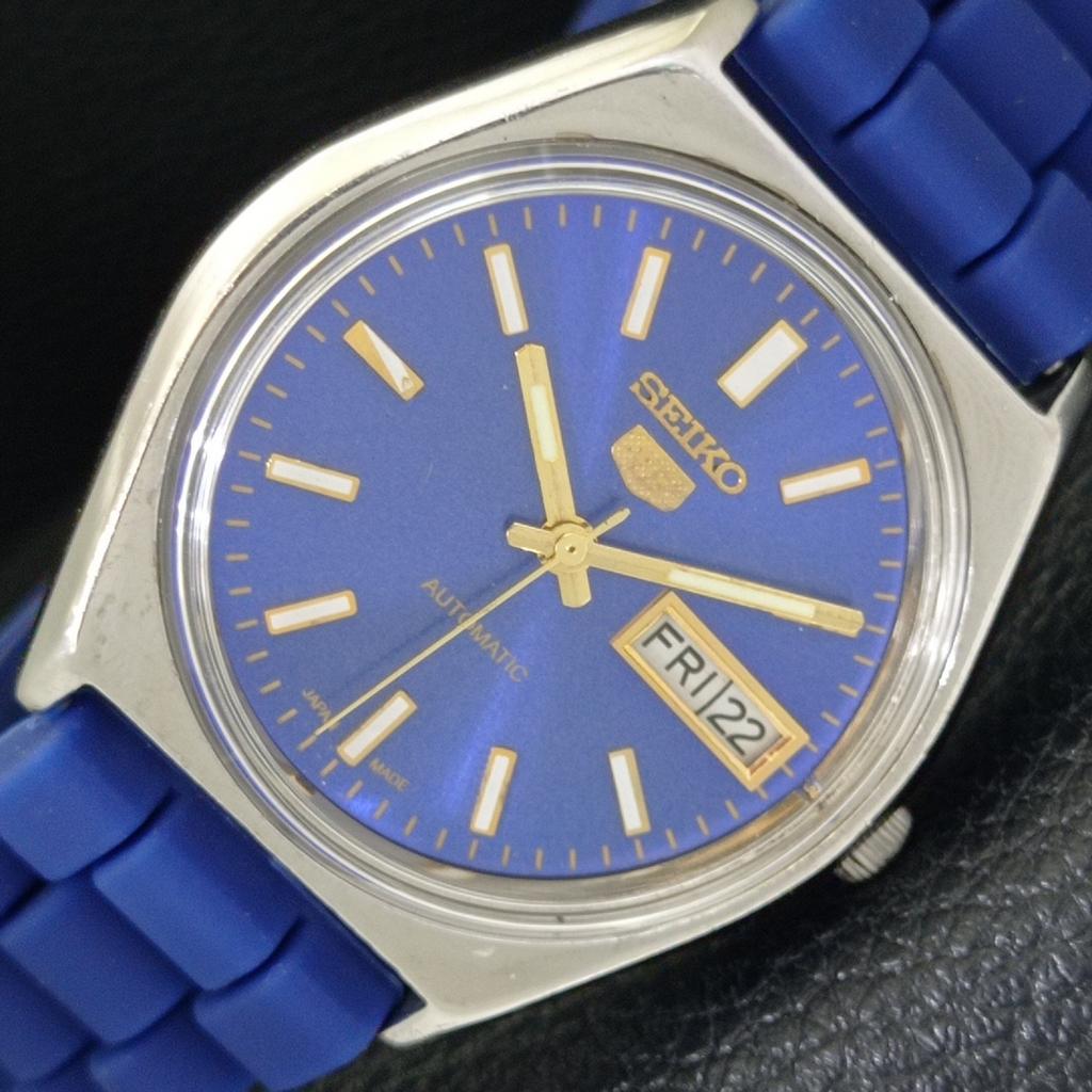 

ЯПОНИЯ ВИНТАЖ SEIKO 5 АВТОМАТИЧЕСКИЕ МУЖСКИЕ ЧАСЫ С СИНИМ ЦИФЕРБЛАТОМ a701547-5 R206b-a701547