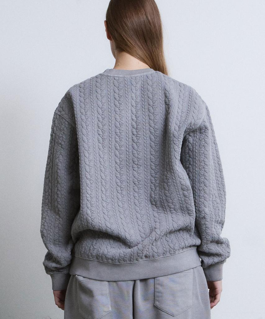 ADERNM Granma Cable Sweatshirts (Gray)