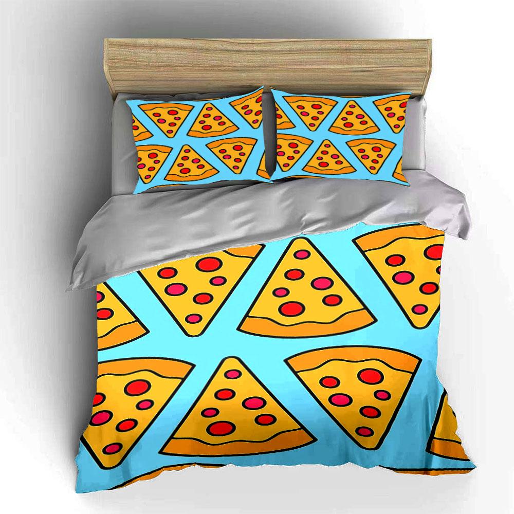 Pizza Slice Pattern Bedding Bedding Duvet Cover Set Duvet Cover Pillowcases (1 * Duvet Cover 2 * Pillowcases, without duvet insert)