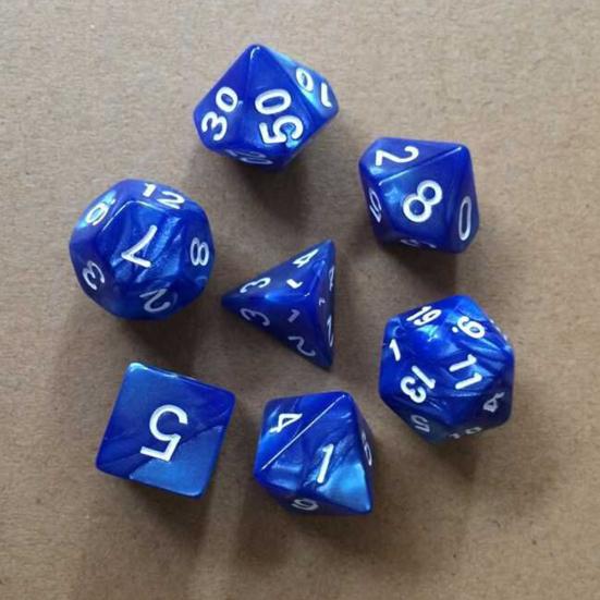 7Pcs KTV Party Multicolor Polyhedral Numbers Dice Table Board Game Supply Gift