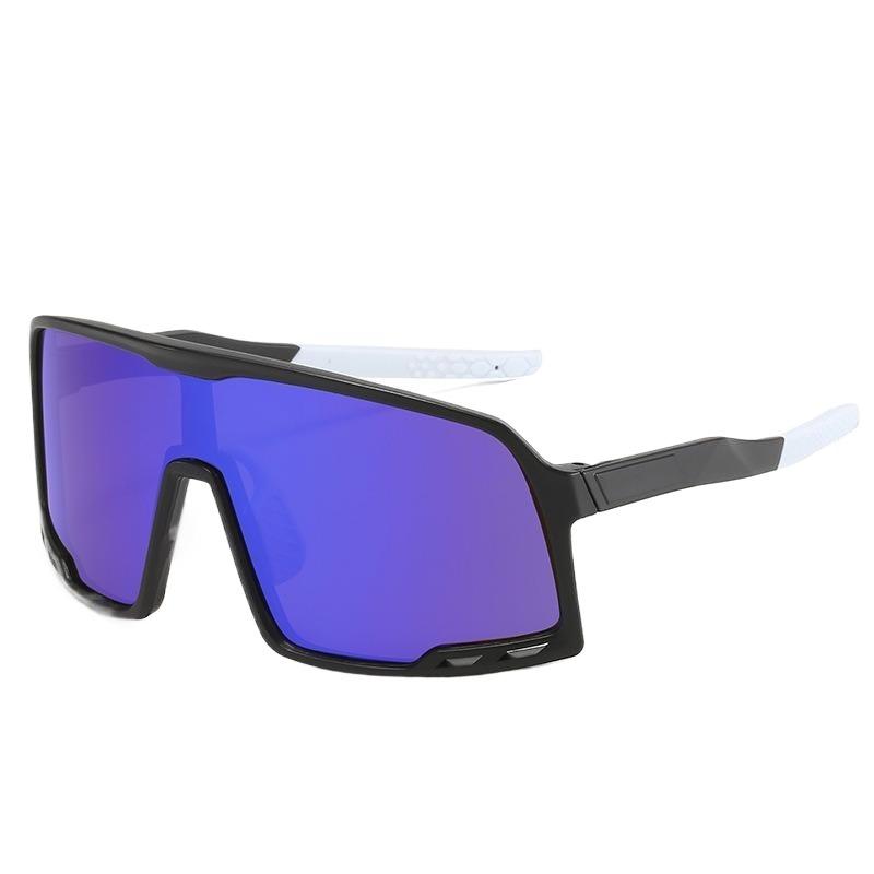 Fashion Cycling Glasses Outdoor Sports Mirror One-piece Large Frame Sunglasses Dazzling Reflective Mercury Sunglasses