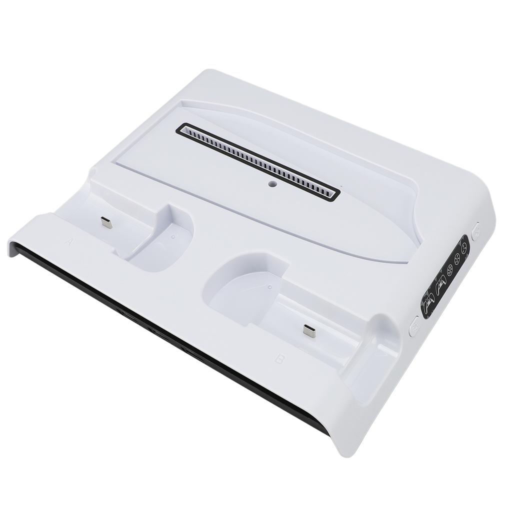 RGB Gaming Console Cooling Station 3 Level Adjustable Cooling Fan Dual Controller Charger Dock With