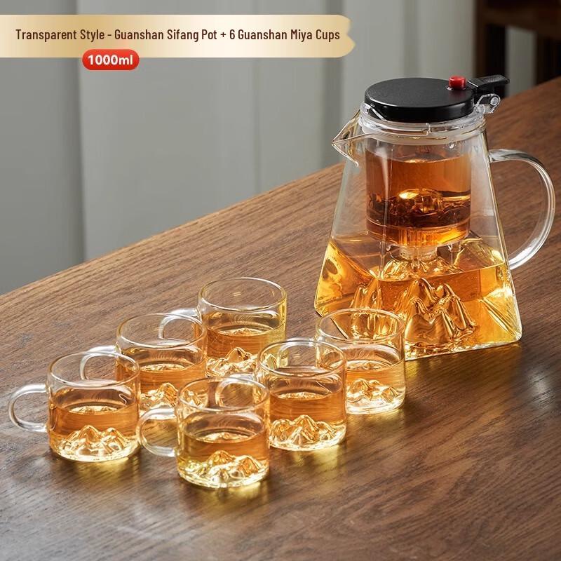 Guanshan Glass Tea Infuser Pot Set