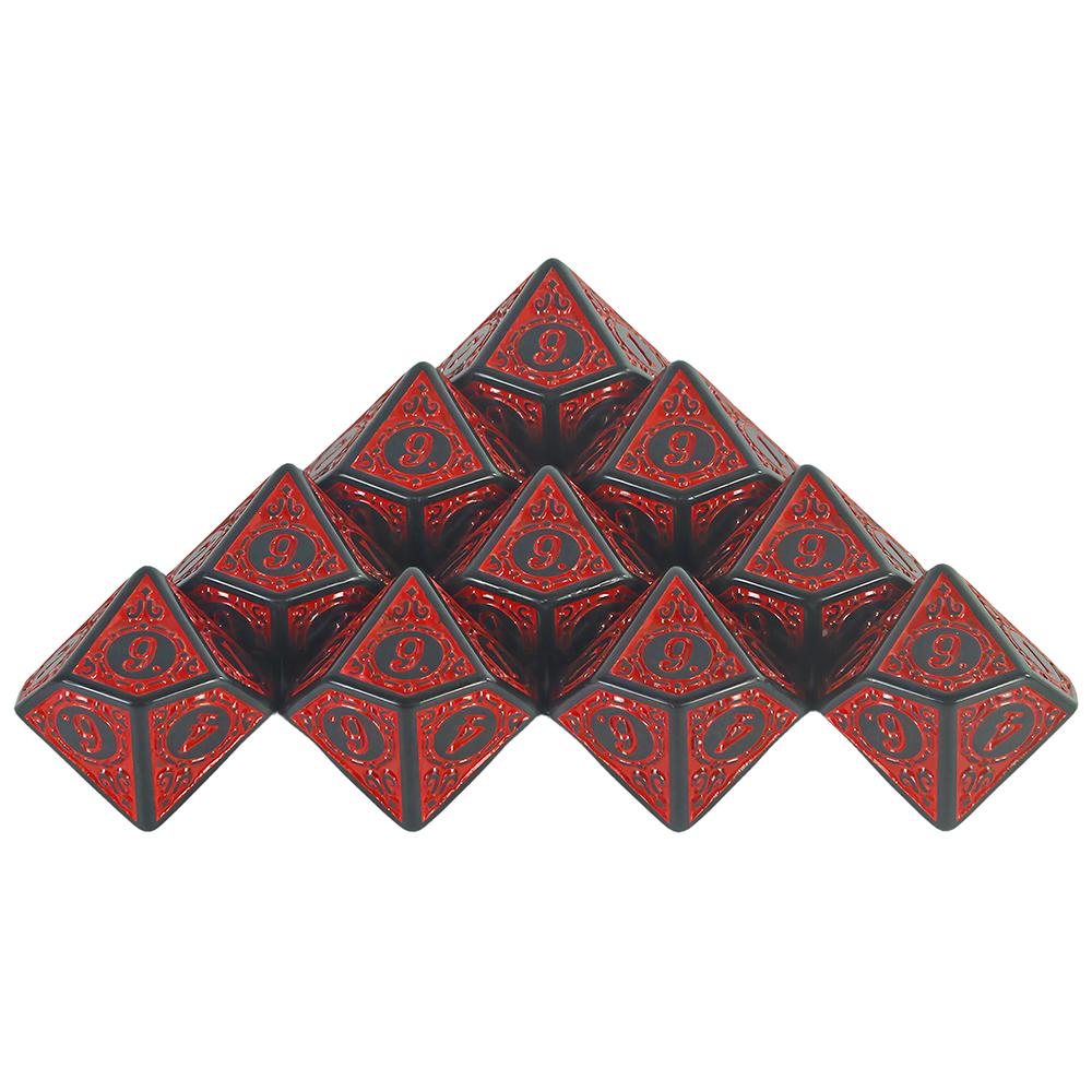 10 Sided Acrylic Dice D10 Polyhedral Dice Collection for DND RPG Role Playing Table Games