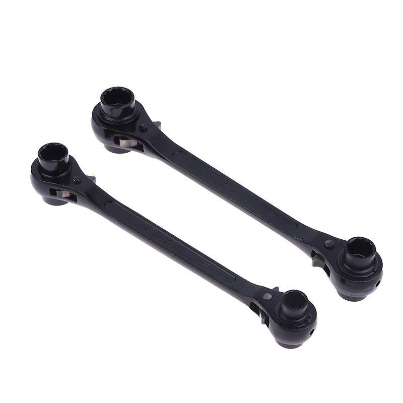 1Pcs 8 In 1 Ratchet Wrench Multifunctional Bidirectional Quick Ratchet Wrench Double Head Wrench Rust-Resistant Home Tools
