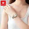 OLEVS 6635 Luxury Brand Ladies Watch Automatic Mechanical Wristwatch Waterproof Stainless Steel Watch For Women Chronograph Date