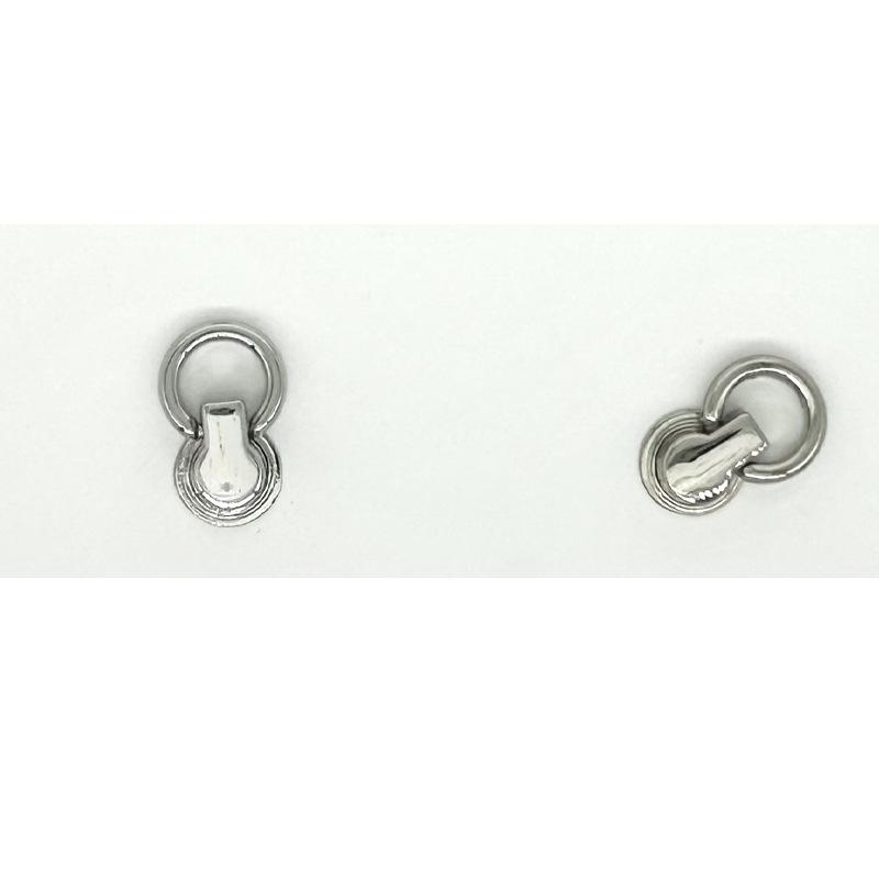 Zinc Alloy Ear Buckle Monk Head Ring with Nipple Stud for Phone Cases