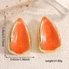 New Water Drop Enamel Oil Drop Earrings Fashion Light Luxury High Sense Women's Earrings Versatile Ear Jewelry