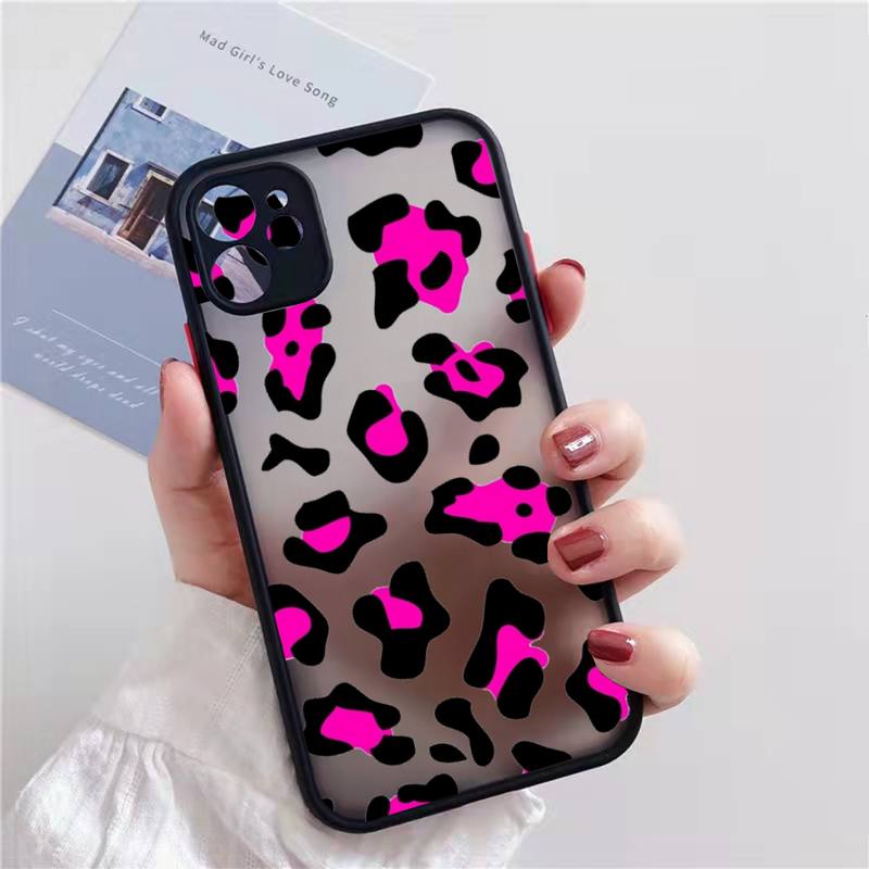 Iphone 11 Leopard Case Zebra Cow Stripe Pattern Print Transparent Phone Cases For Iphone 11 13 12 7 8 Plus Mini X Xs Xr Pro Max