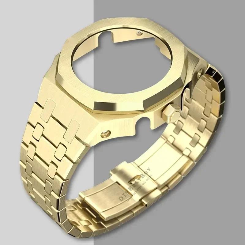 Mod Kit GEN5 GA2100 Metal Bezel for G shock Casioak Modification 4th Generation Rubber&Steel Watch Case Strap GA-B2100 2110