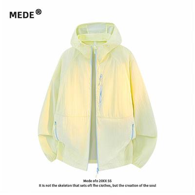 MEDE Unisex Kapuzen-Sonnenjacke aus Eis-Seide