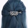 1pc Vintage Silver Celtic Knot Hairpin Niche Punk Style Metal Hairpin Gothic Style Personalized Design Exquisite Headwear