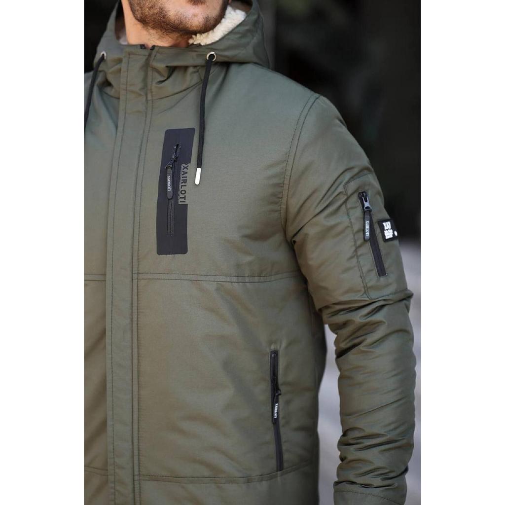 Men's Winter Coat With Fur Inside Waterproof Windproof Coldproof