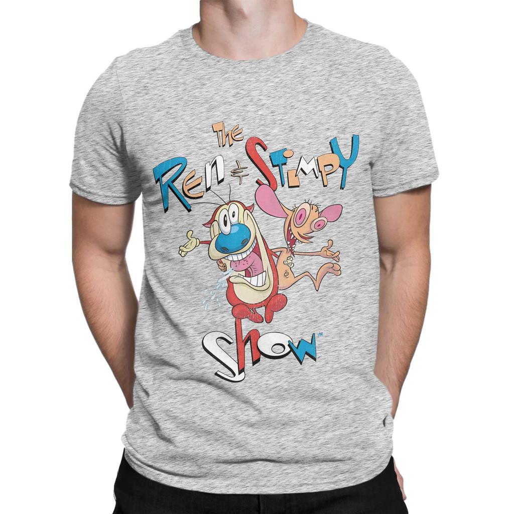 Die Rren Stimpy Show Vintage Titelposter Lustiges 100% Baumwolle T-Shirt Die Rren Stimpy Show Oberteile T-Shirts Für Unisex