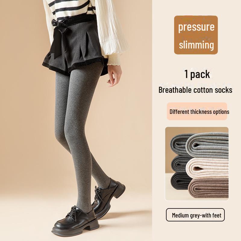 Oriental Edge Cotton Leggings: Vertical Stripes, Waist 24, Thickened, Slimming, Warm Tights