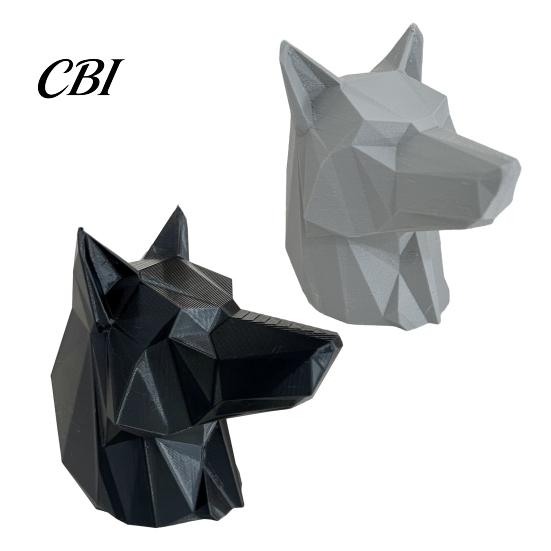 Animal Shaped Car Ornament 3D Printed Wolf Trailer Hitch Decoration, Howling Head for Truck SUV Rear Bumper, Matte Finish Outdoor Vehicle Decor