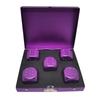 5 Pcs 6 Sided Dice Set with Box for Board Game Silver/Gold/Green/Red/Blue/Purple
