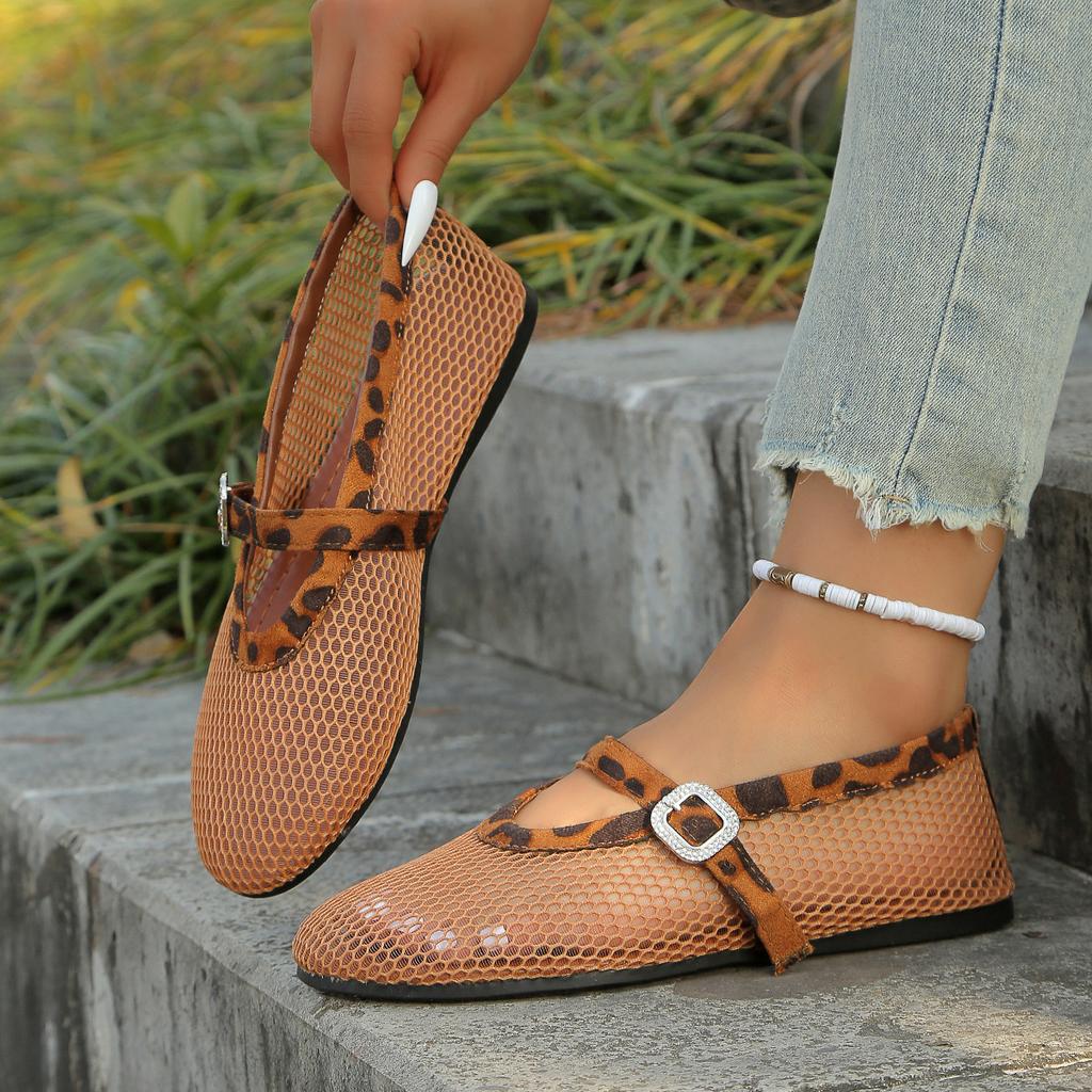 Summer Women Flats New Mesh Hollow Sandals New Fashion Designer Mary Jane Shoes Sexy Comfort Female Loafers Plus Size 43