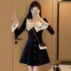2025 Retro Slimming Waist Little Black Dress for Women