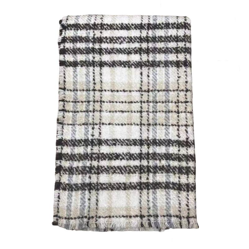 

Retro classic plaid imitation cashmere scarf versatile warm plaid shawl autumn and winter advanced sense widened thick scarf