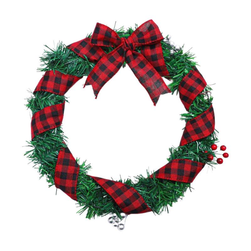 4CM x 6M Linen ribbonsDIY bows for crafts Hemp wire Edge Linen Ribbon christmas decorations green red Plaid Ribbon DD022