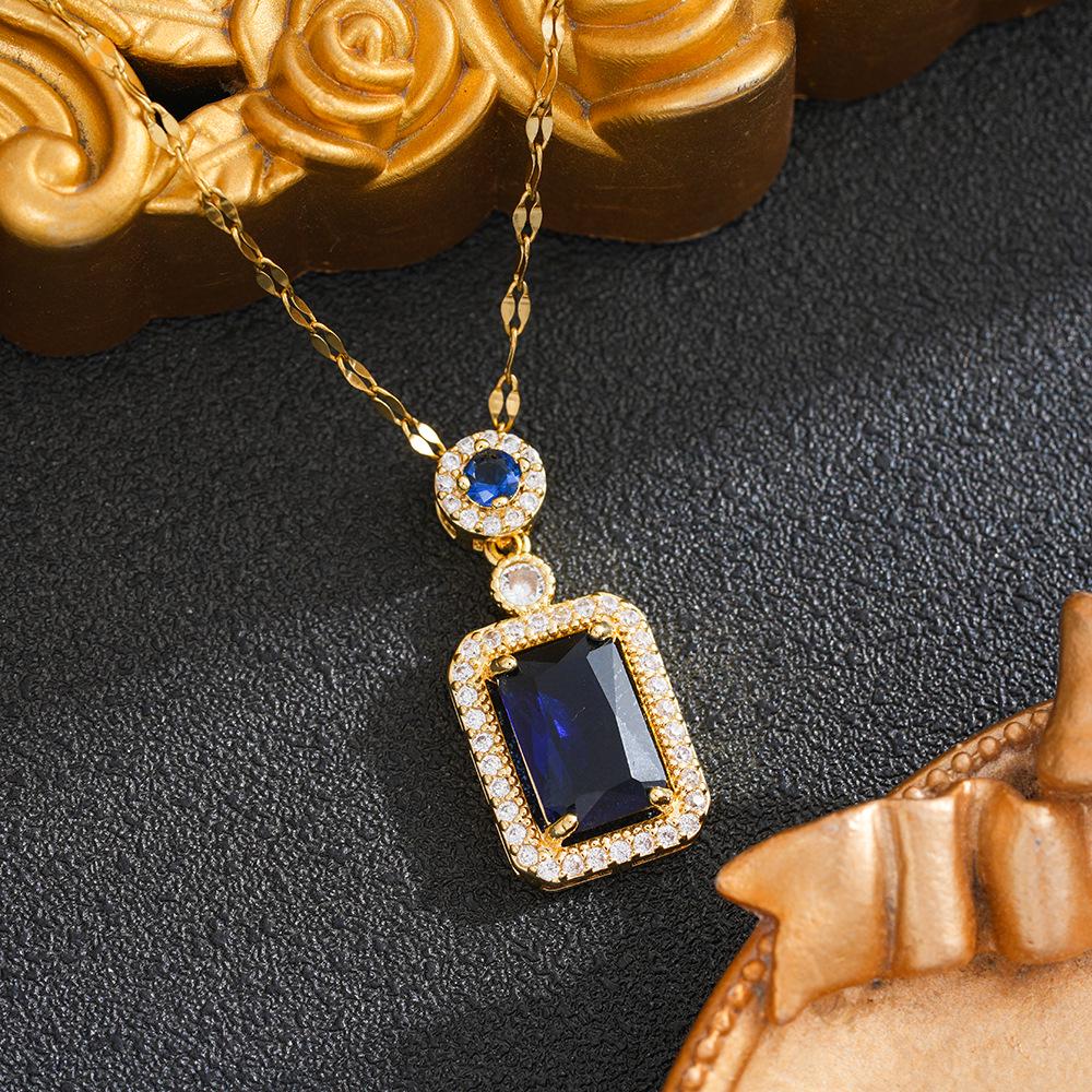 Elegant Women's Perfume Bottle Pendant Necklace - Temperament, Versatile, Luxury Stainless Steel Design