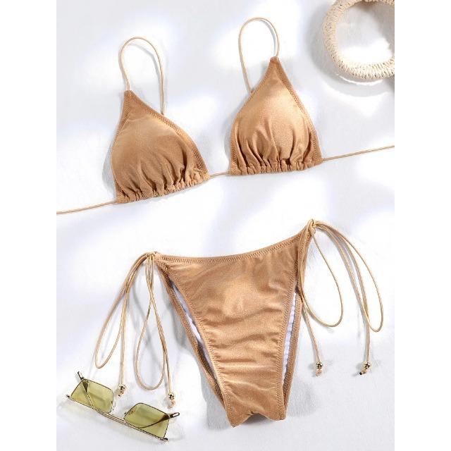 Bikini String Swimsuit Sexy Female Bathsuit Women Swimwear High Cut Bathwear Bandage Biquini Leopard Two Pieces Suit