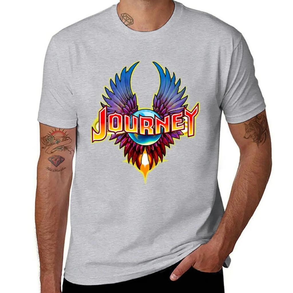 journey Logo rock band T-Shirt oversized summer clothes kawaii clothes t shirt