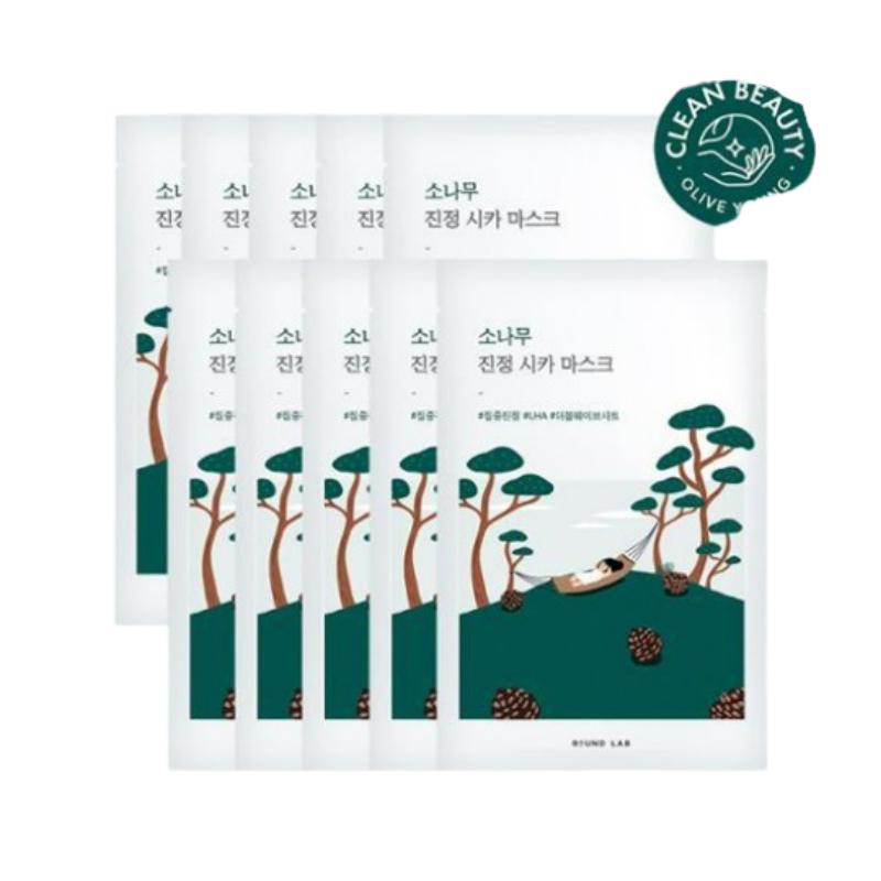 ROUND LAB Pine Soothing Cica Mask 10 Sheets